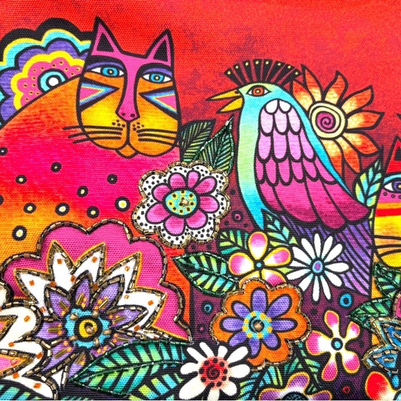 NWT! Laurel Burch “Chant D’Douseau” Medium Tote Bag - Picture 4 of 7